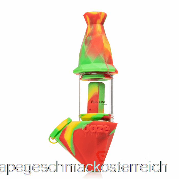Ooze Bectar Silikon-Bubbler Rasta (grün/rot/gelb) Vape-Geschmack